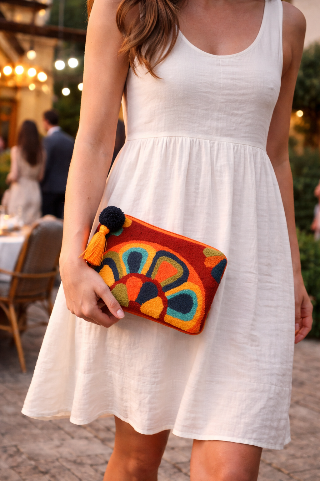 WAYUU Needle Punch Clutch