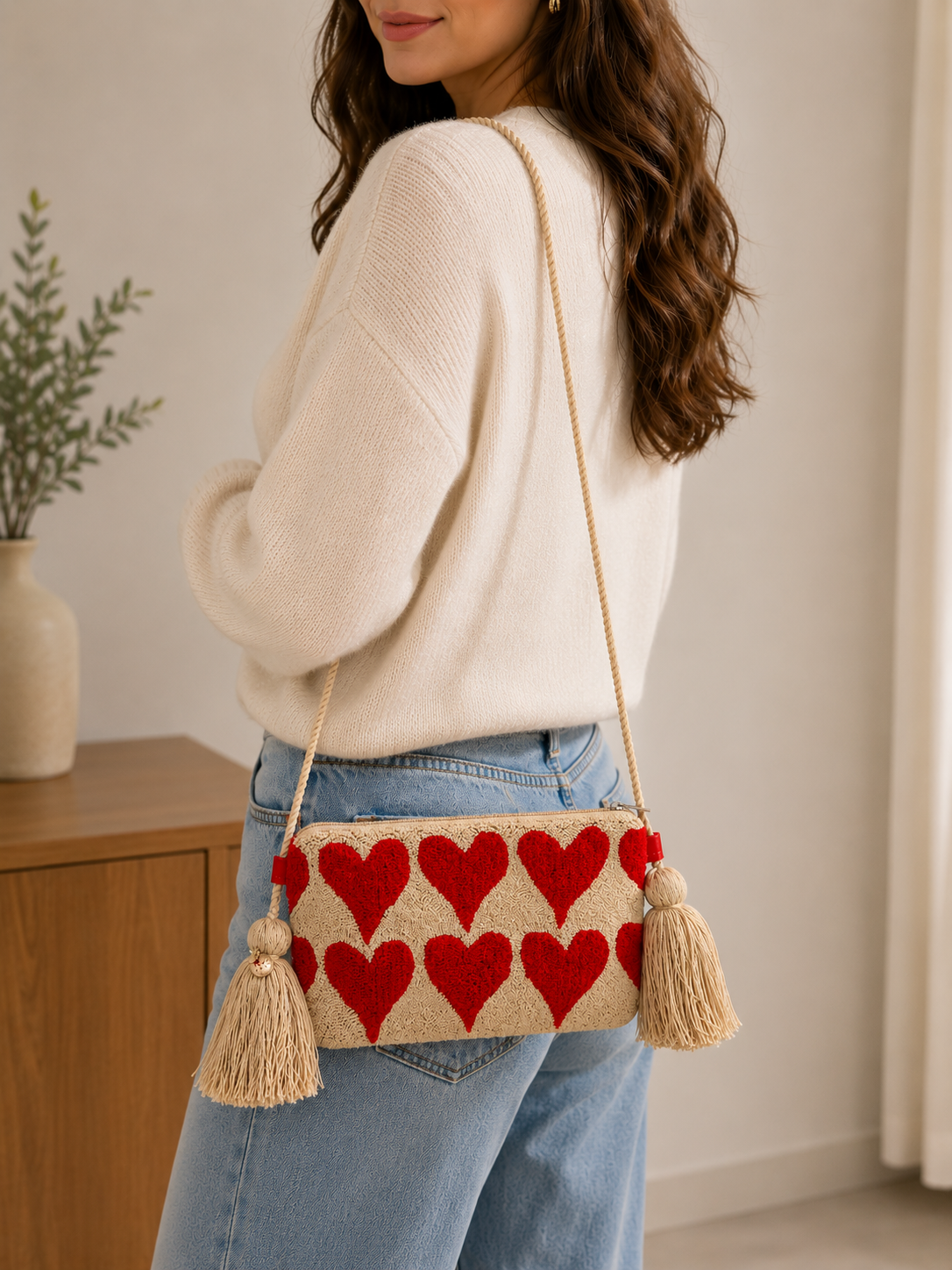 Wayuu Tapizada - Punch Needle SHOULDER/ Crossbody Bag .Handmade.