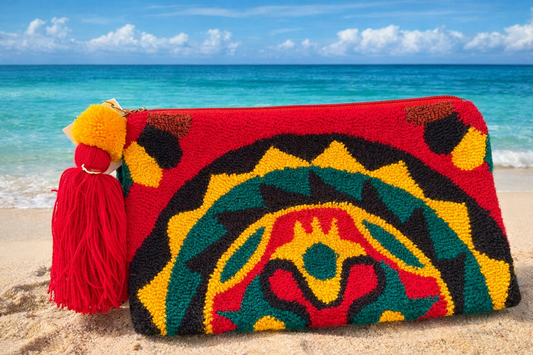 Exclusive WAYUU Needle Punch Clutch. Vibrant!