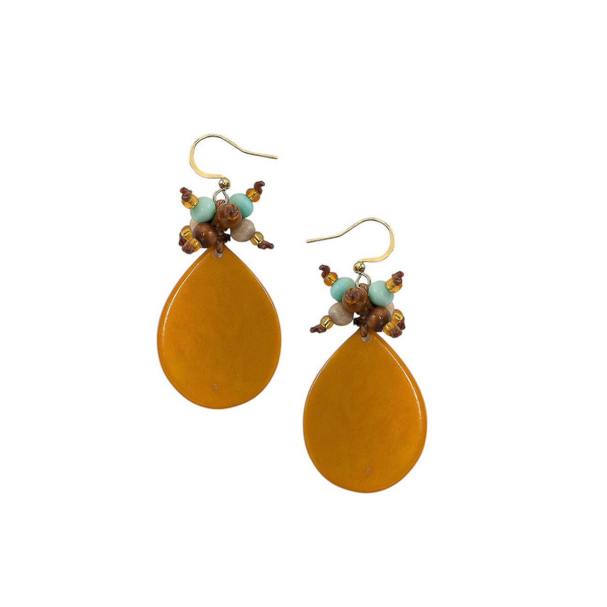 Blair Earrings: Mustard Yellow Combo
