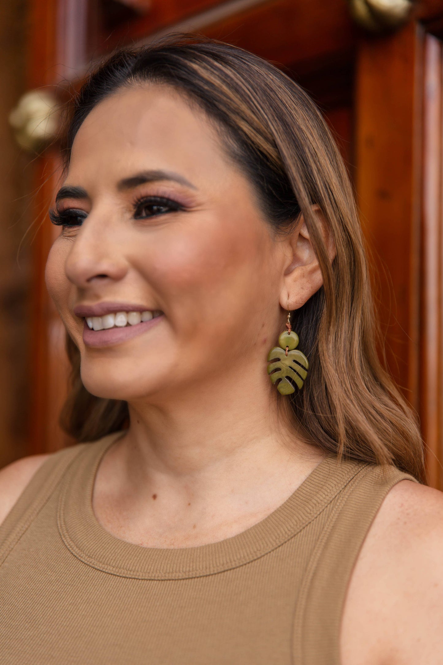 Dalia Earrings: Lime