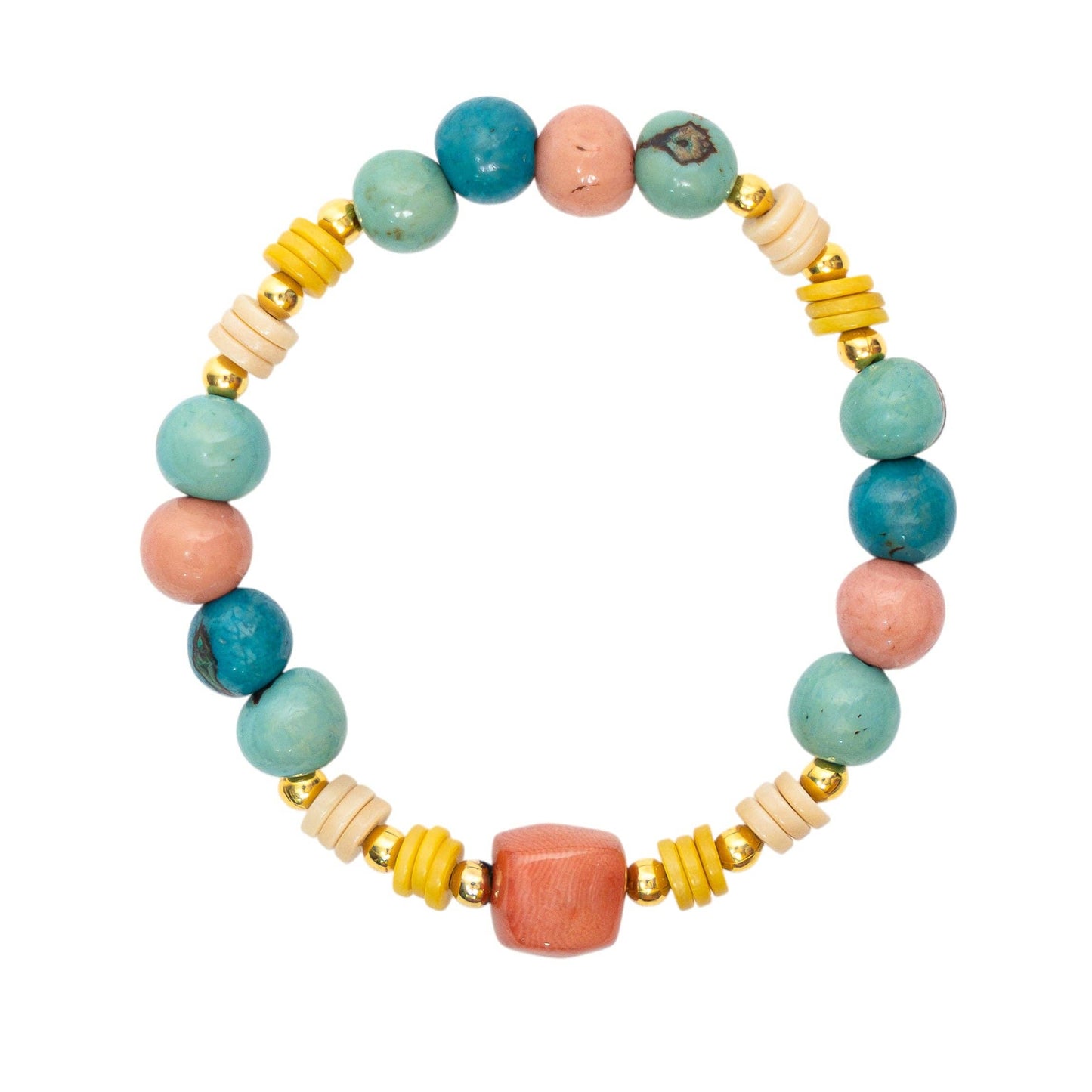 Mika Bracelet: Poppy Coral Combo