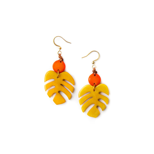 Dalia Earrings: Yellow/Orange