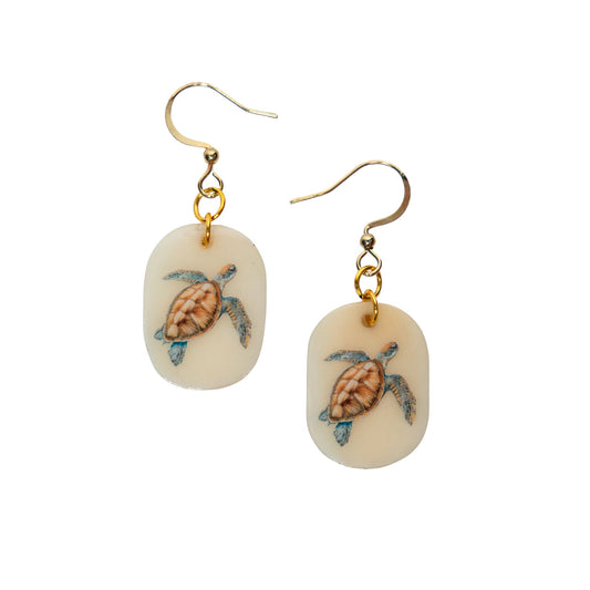 Eleni Earrings: Turtle