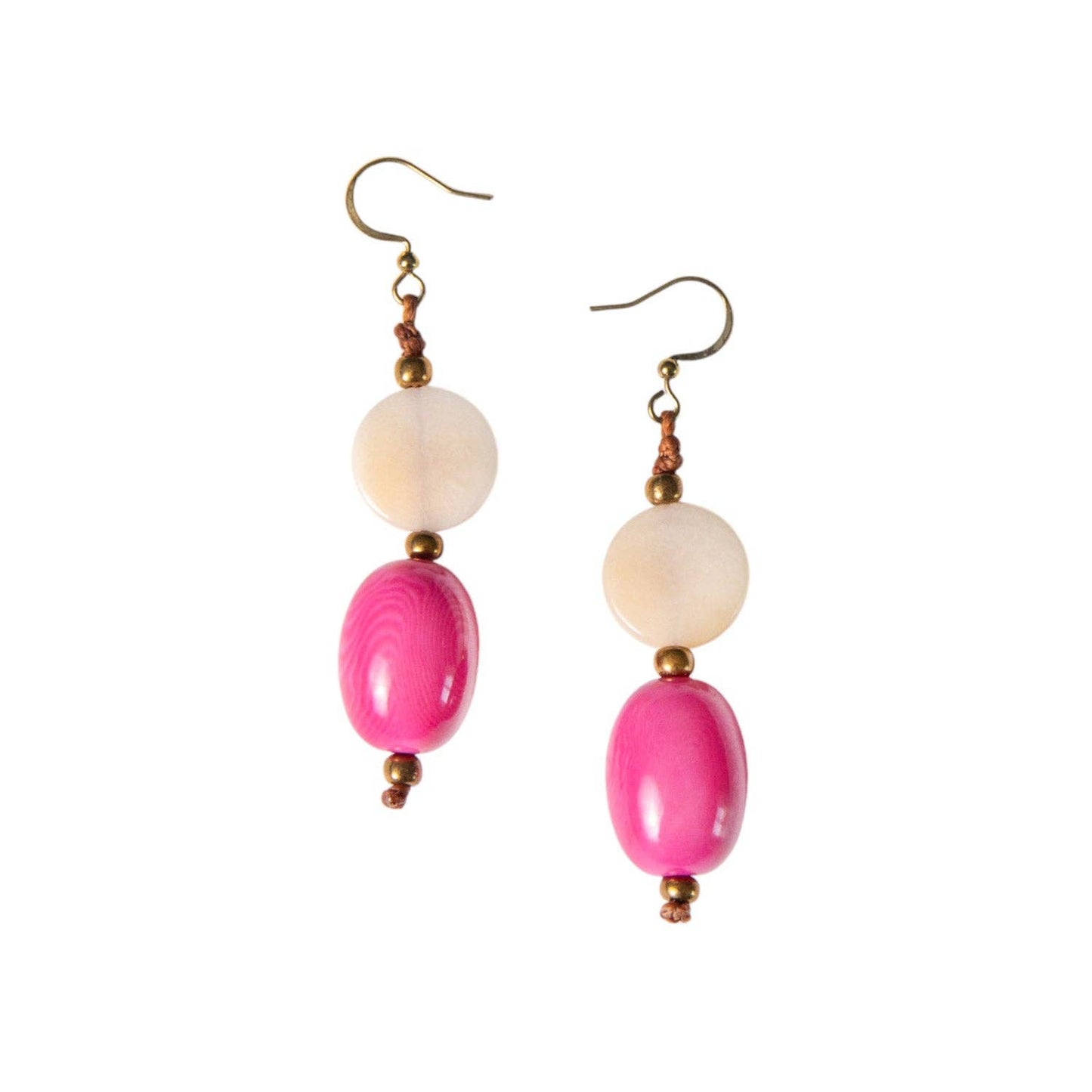 Sari Earrings: Ivory
